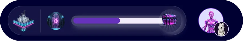 MagicTask gamified progress header