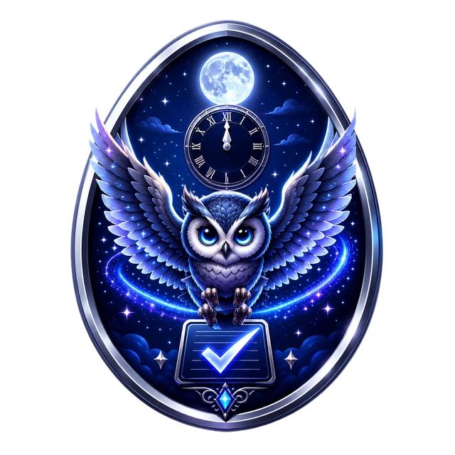 Owl and clock easter egg collectible