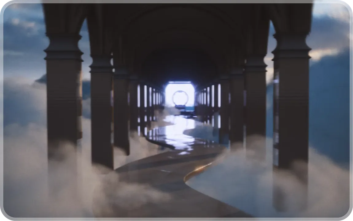A misty corridor leading deeper into the Dungeon
