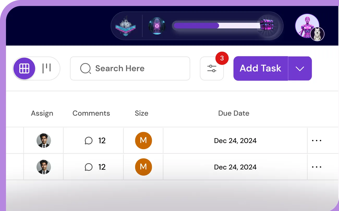 Client project details and team discussion on a MagicTask task