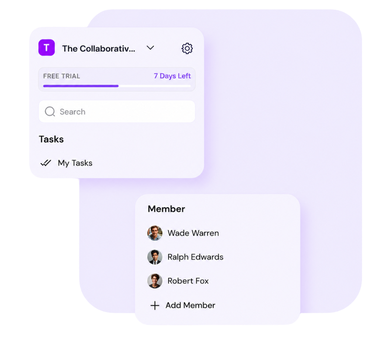 Shared project workspace showing team assignments and client delivery work