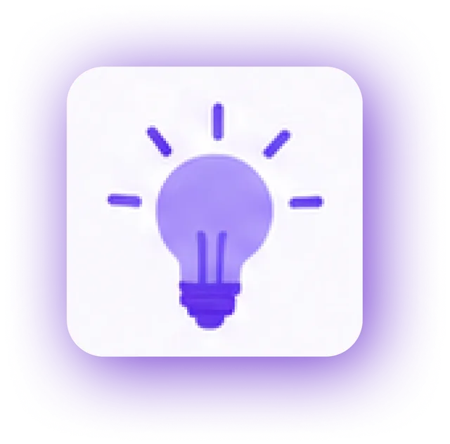 Lightbulb icon for new ideas