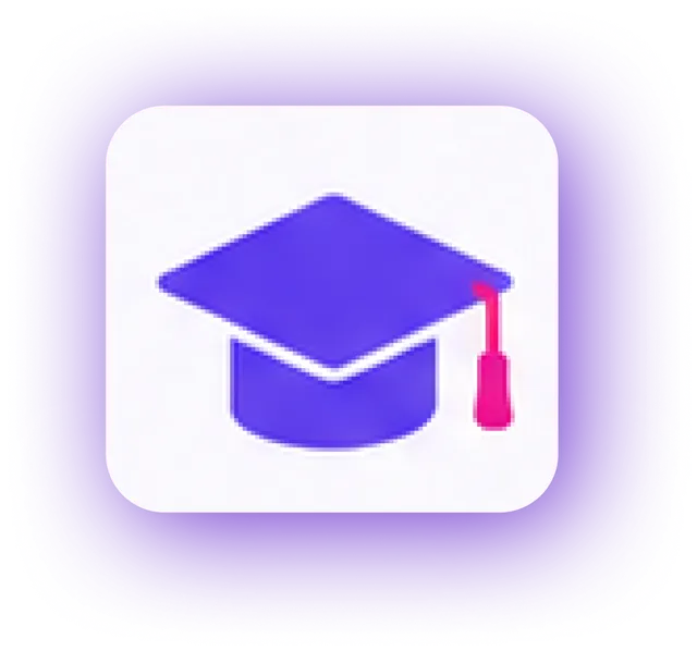 Graduation cap education icon