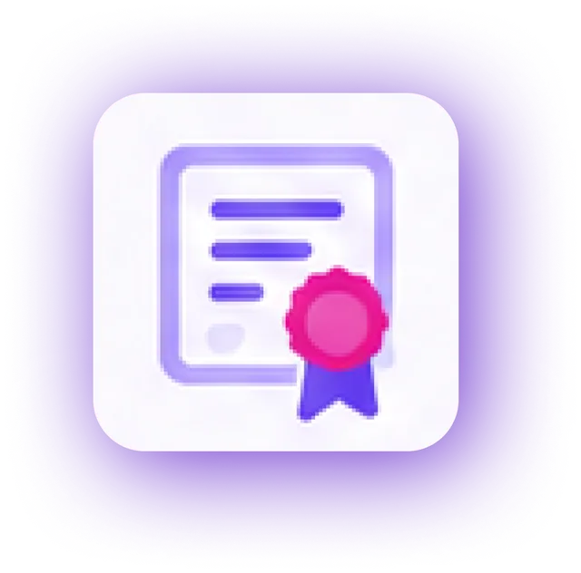 Certificate education icon