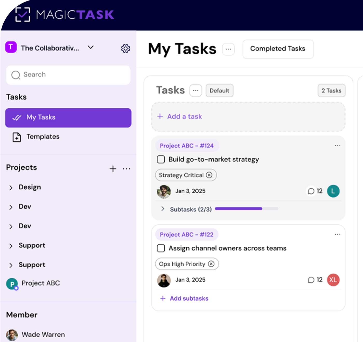 MagicTask productivity task board